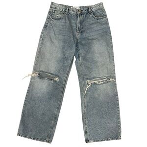 Bershka straight leg jeans high rise